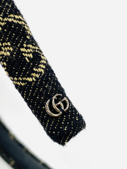 Gucci グッチ 『エコ ウォッシュ ド デニム ヘアバンド』652835 カチューシャ 黒 管理番号：9680