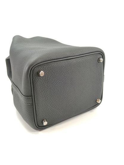 HERMES エルメス ハンドバッグ ピコタンロックPM トリヨンクレマンス シルバー金具 ブラック W刻印 管理番号：10064