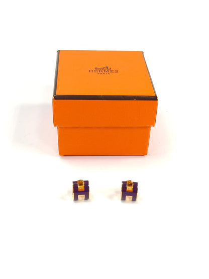 HERMES エルメス ミニポップH ポップアッシュ アネモネ ピアス 紫 管理番号：10100