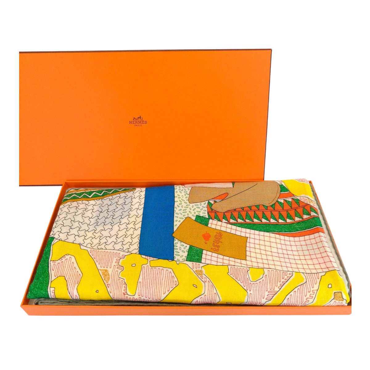 エルメス HERMES スカーフ カレ140 Rendez-Vous Chez Hermes ランデヴー シェ エルメス シルク マルチカラー  管理番号：10170