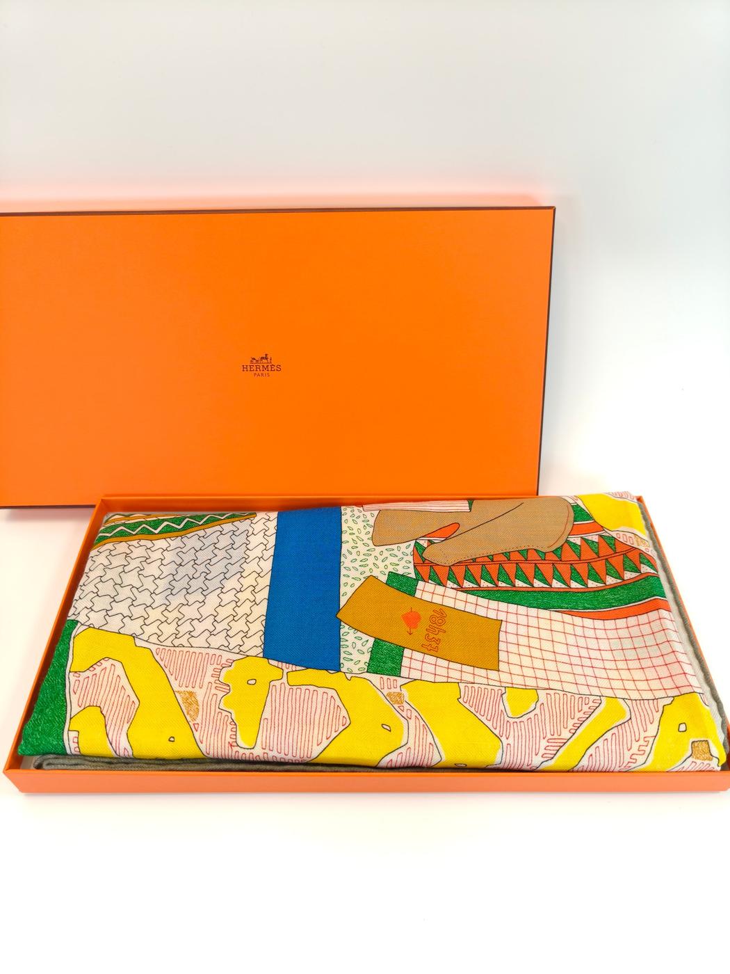 エルメス HERMES スカーフ カレ140 Rendez-Vous Chez Hermes ランデヴー シェ エルメス シルク マルチカラー  管理番号：10170