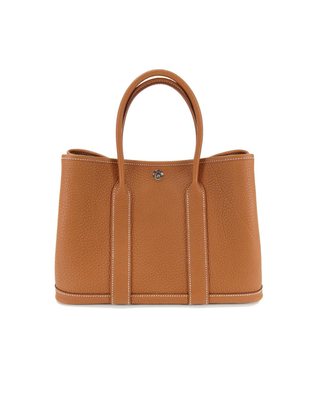 HERMES Garden Party TPM Tote Bag, Brown, Reference Number: 10354