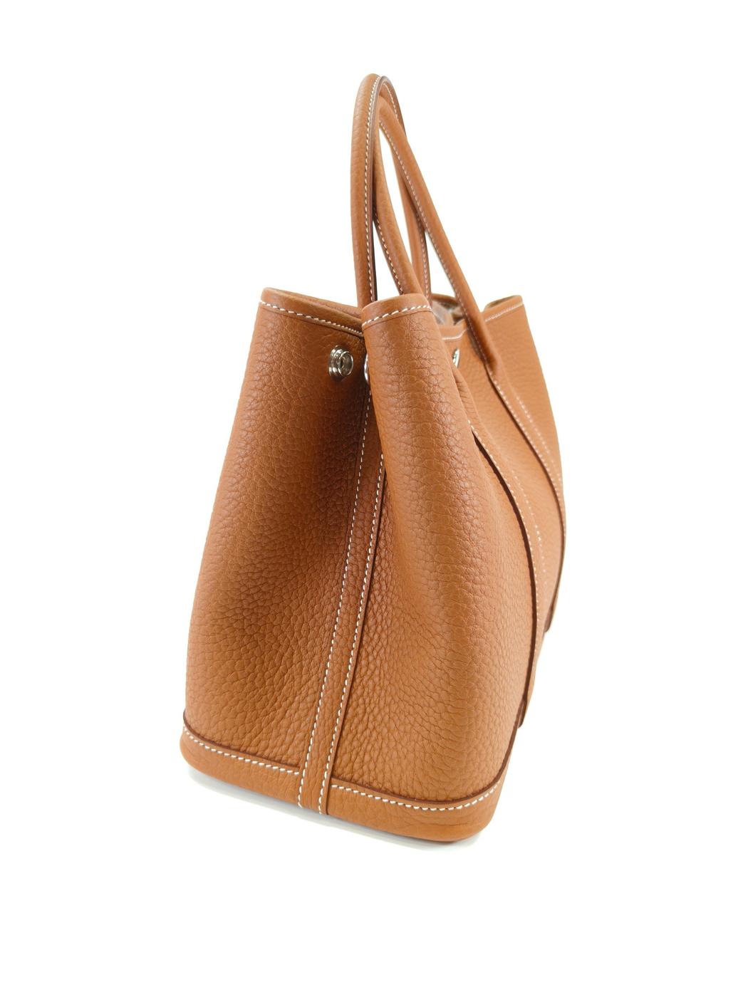 HERMES Garden Party TPM Tote Bag, Brown, Reference Number: 10354