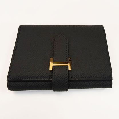 HERMES エルメス ベアンコンビネ 折りたたみ 三つ折り 財布 ブラック 管理番号：10397