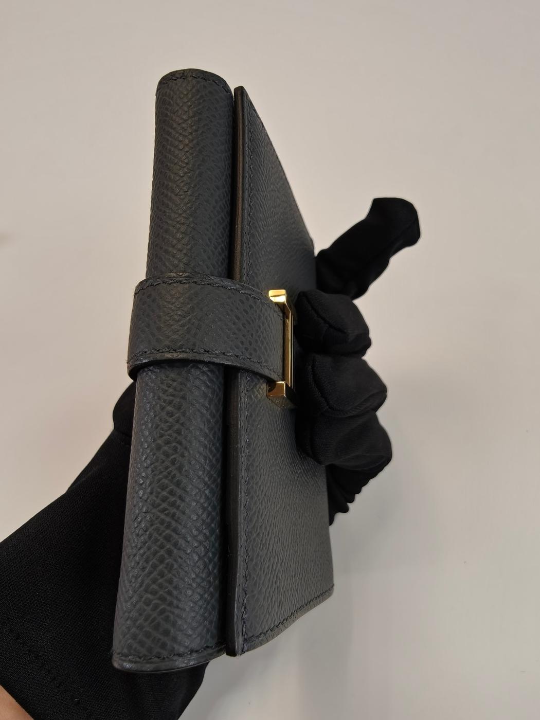 HERMES エルメス ベアンコンビネ 折りたたみ 三つ折り 財布 ブラック 管理番号：10397