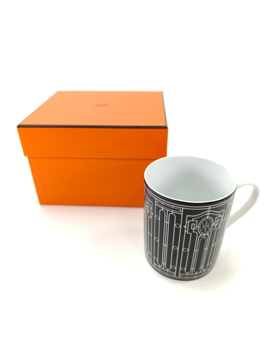 HERMES エルメス H Deco アッシュデコ マグカップ コップ 食器 ブラック 管理番号：10622