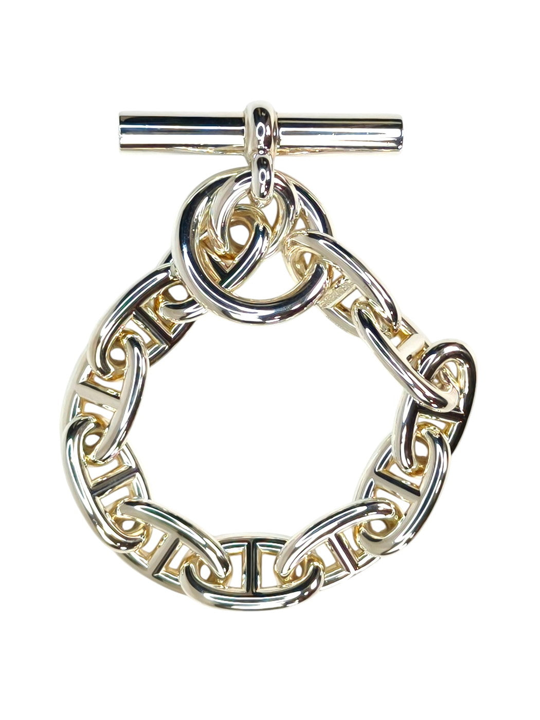HERMES 爱马仕 Chaine d'Ancre TGM 11节手链 银色 管理编号：10623
