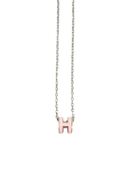 HERMES Mini Pop H Necklace Silver x Pink Product Number: 10695