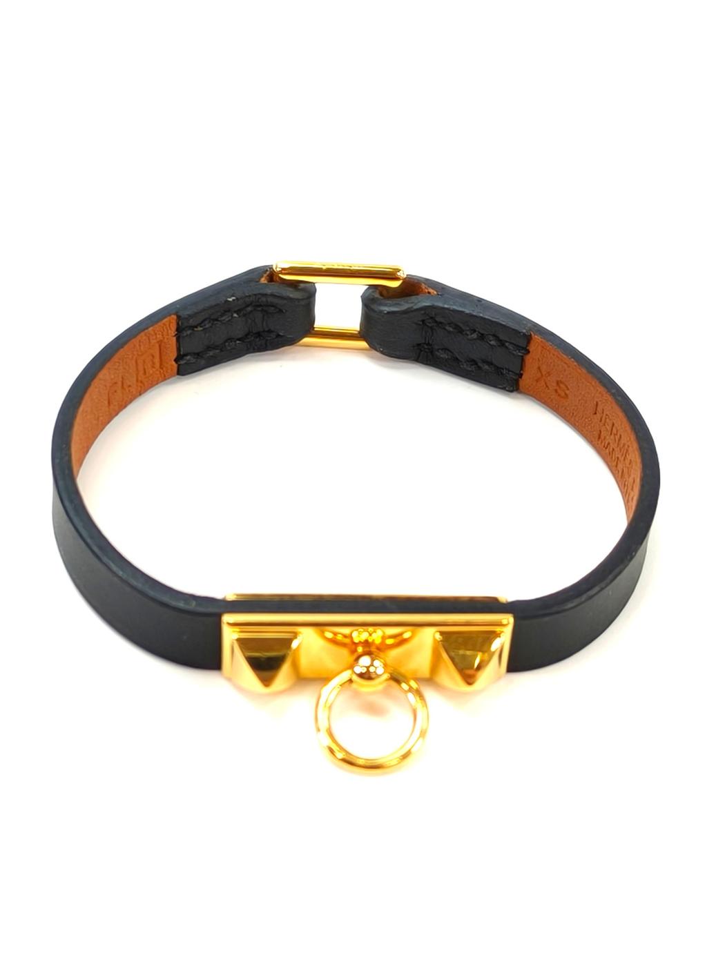 HERMES Rival Mini Bracelet Black x Gold Product number: 10714