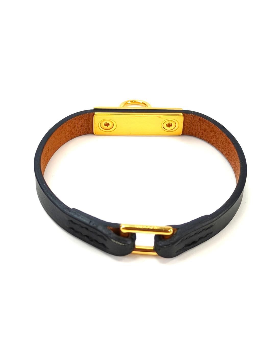HERMES Rival Mini Bracelet Black x Gold Product number: 10714