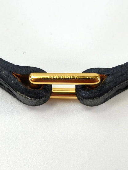 HERMES Rival Mini Bracelet Black x Gold Product number: 10714