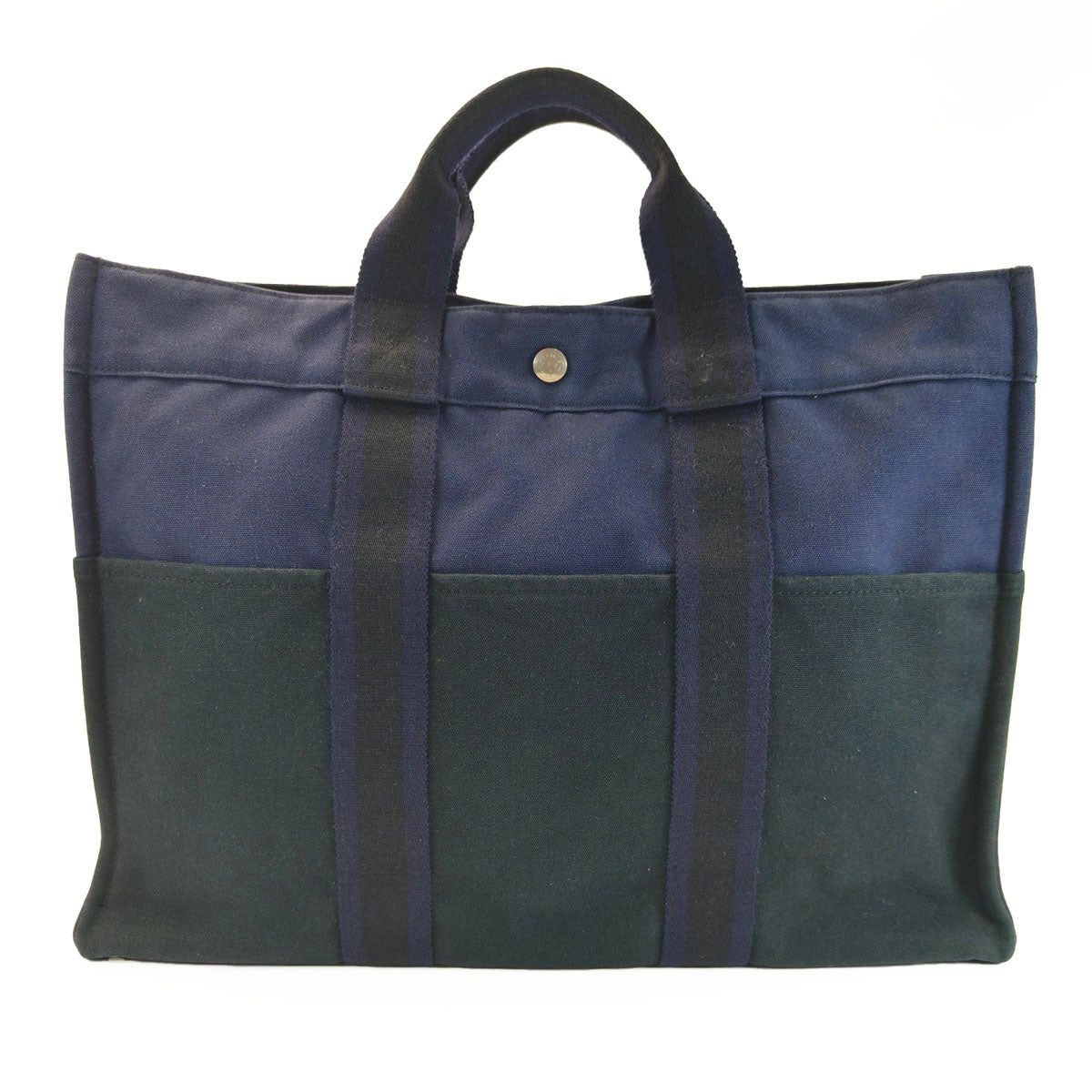 HERMES エルメス フールトゥ トートMM トートバッグ ネイビー 管理番号：10833