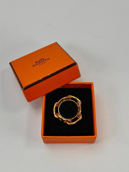 HERMES 爱马仕 Chaine d'Ancre 船锚链丝巾扣 金色 商品编号：10901