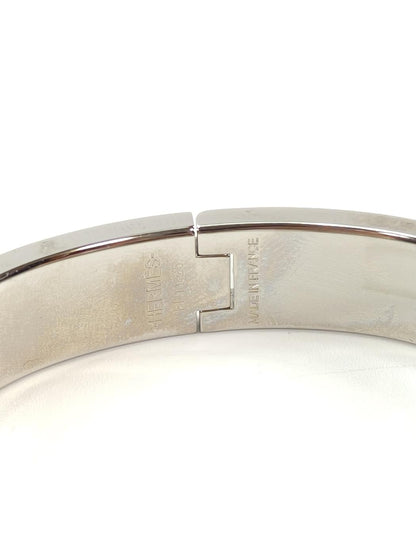 HERMES エルメス クリックH バングル ブレスレット シルバー×ピンク 管理番号：11012