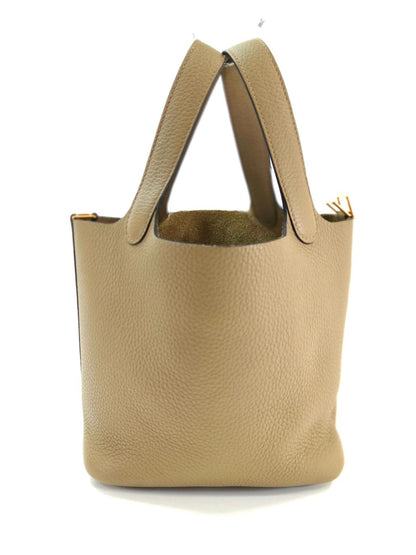 HERMES 爱马仕 Picotin Lock PM 手提包 W刻米色 商品编号：11136