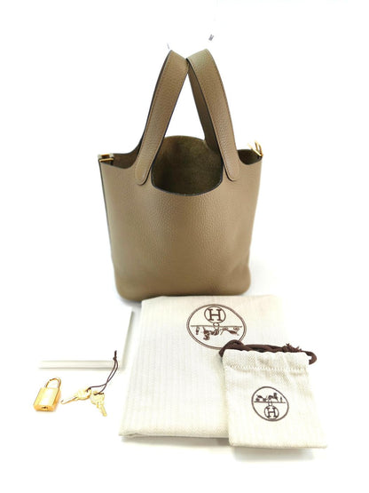 HERMES 爱马仕 Picotin Lock PM 手提包 W刻米色 商品编号：11136