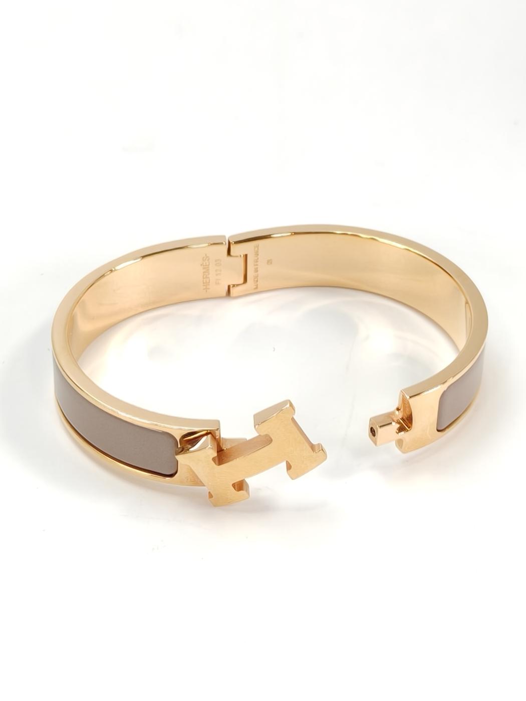 HERMES Clic H PM Bracelet Marron Glacé Ref: 11160