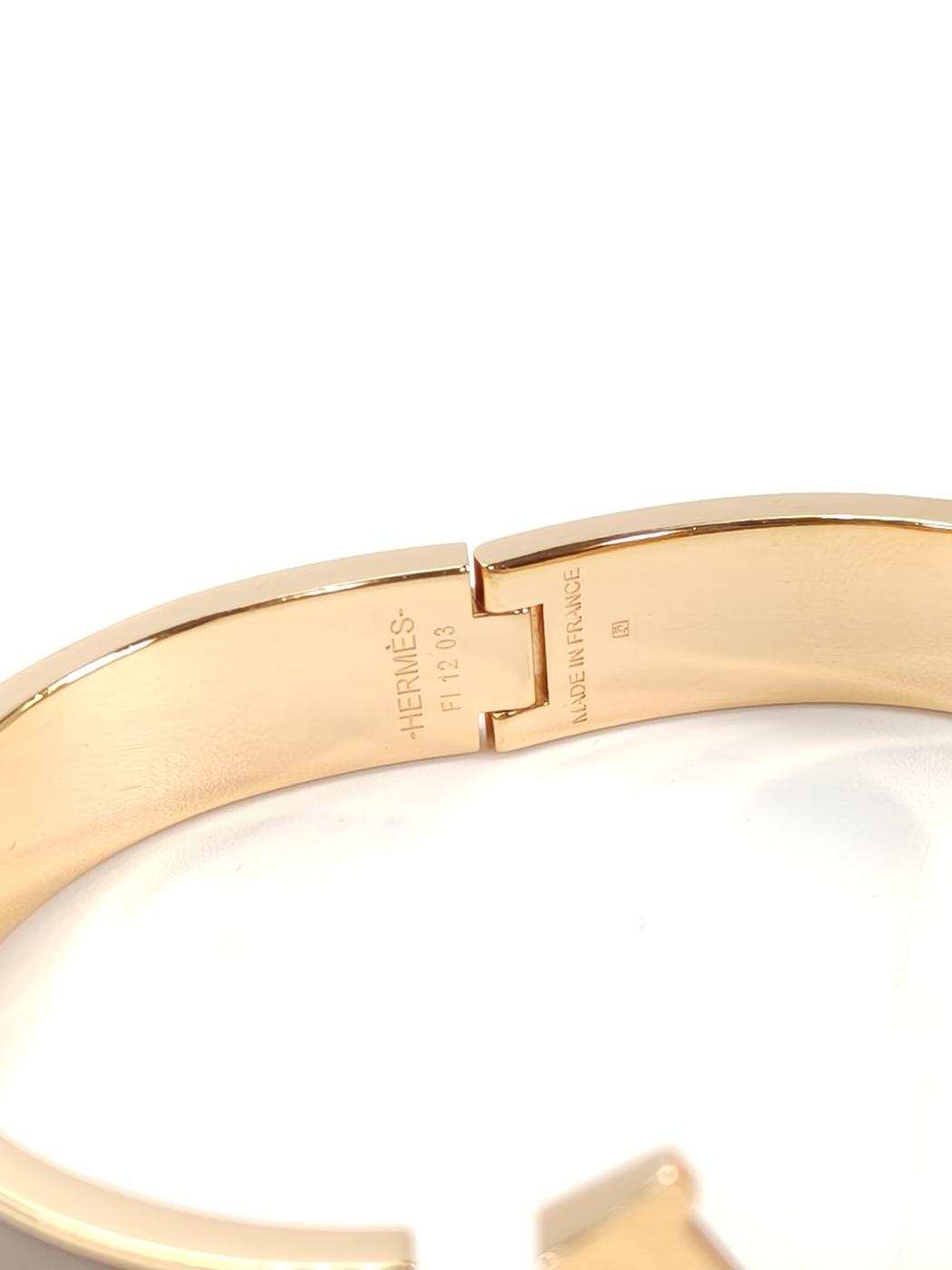 HERMES Clic H PM Bracelet Marron Glacé Ref: 11160