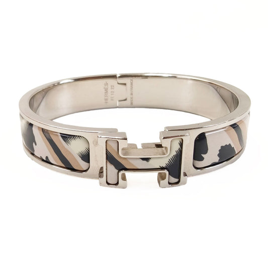 爱马仕 HERMES Clic H PM 手镯 Lumiere 银色 款号：11173