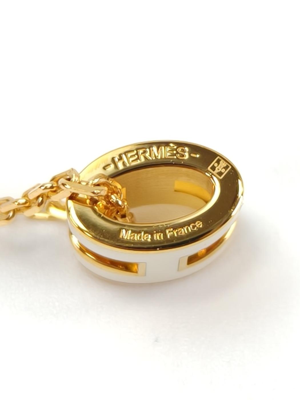 HERMES 爱马仕 Pop H 项链 金色×白色 商品编号：11198