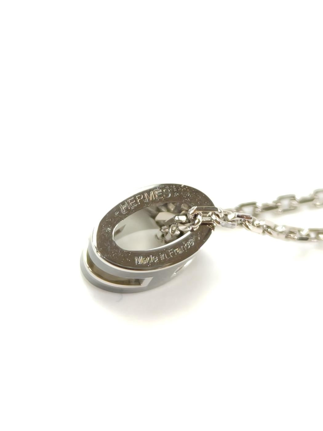 HERMES Pop H Necklace Black x Silver Product Number: 11204