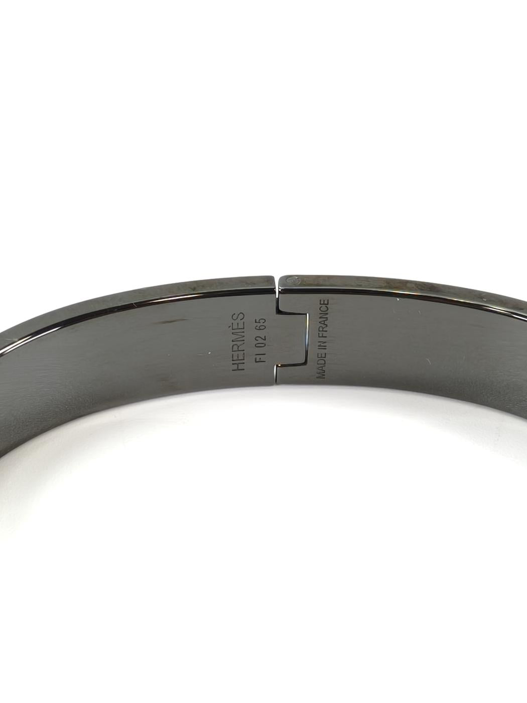 HERMES 爱马仕 Clic H 手镯 哑光黑色 管理编号：11213