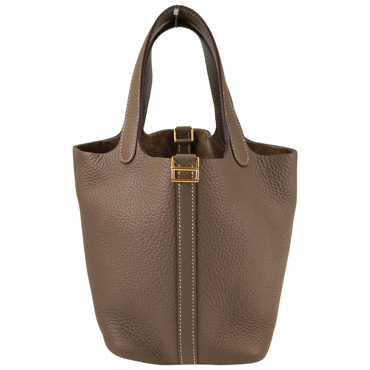 HERMES エルメス ピコタンロックPM ハンドバッグ グレー B刻印 2023年 ゴールド金具 管理番号：11233