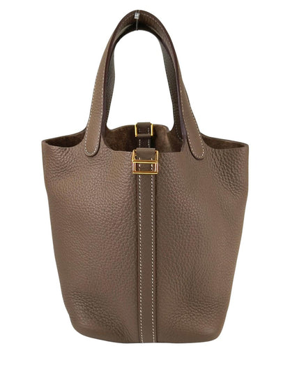 HERMES エルメス ピコタンロックPM ハンドバッグ グレー B刻印 2023年 ゴールド金具 管理番号：11233