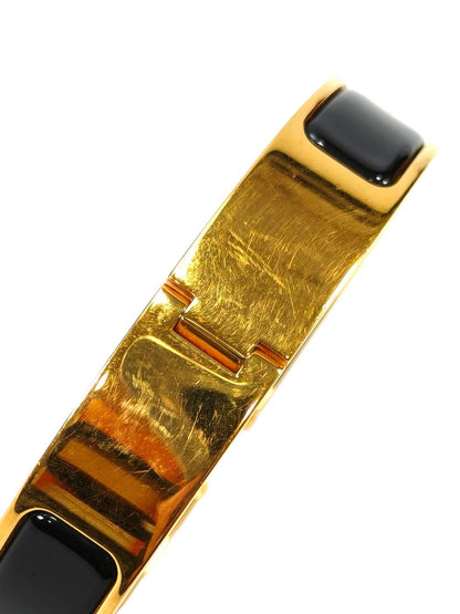 HERMES 爱马仕 Clic H 手镯 金色×黑色 型号：11251
