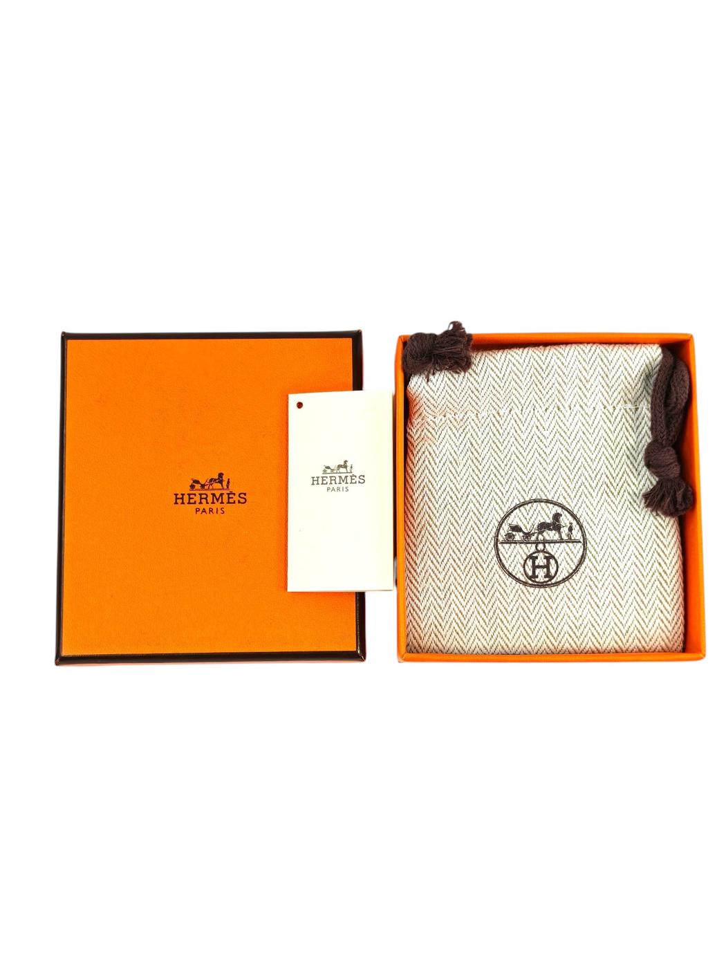 HERMES エルメス ミニ ポップH ピアス シルバー×ブラック 管理番号：11267