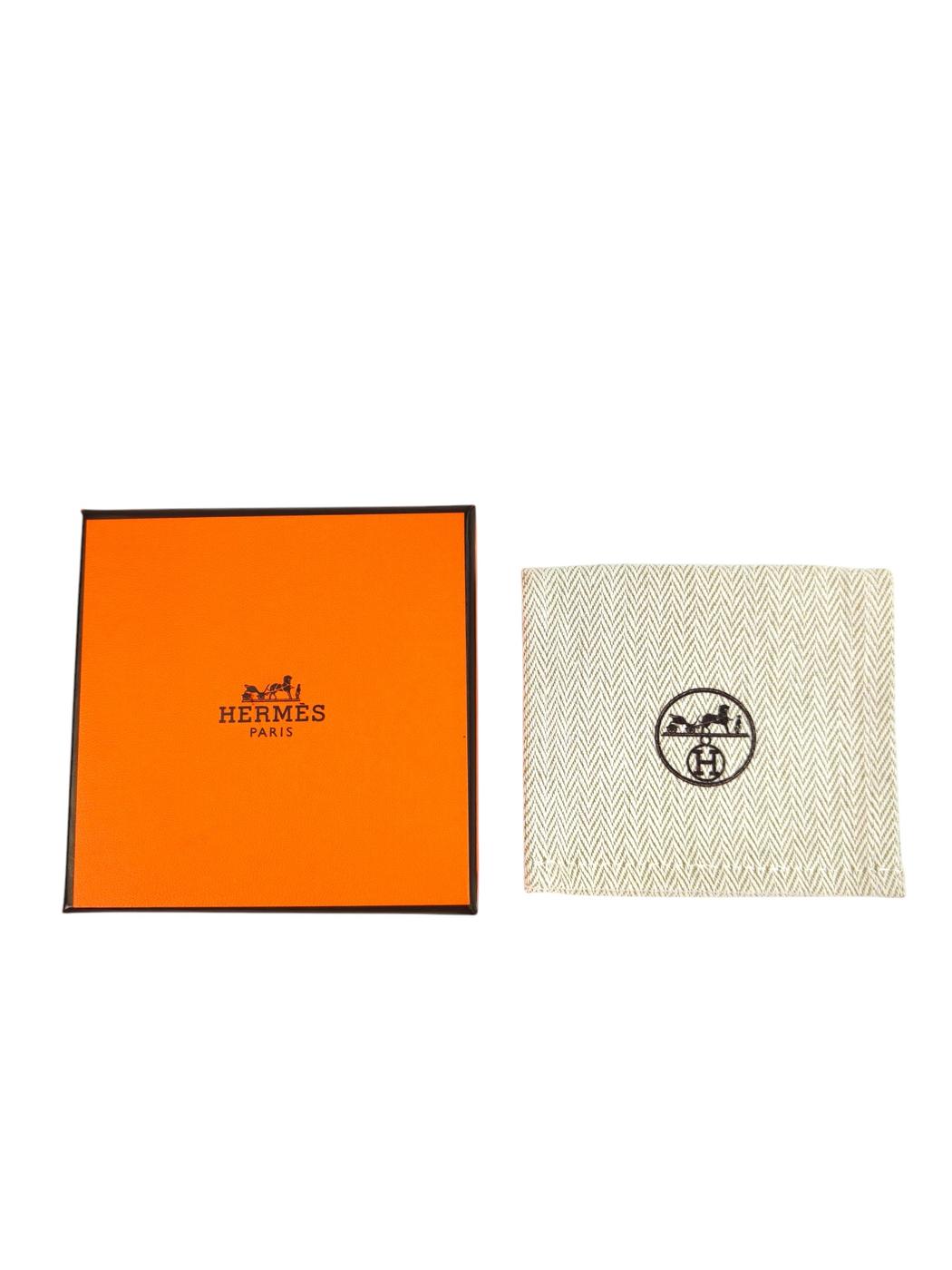 HERMES Clic H Bangle Bracelet, Marron Glacé, Ref: 11283