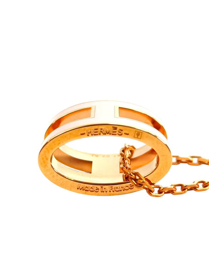 HERMES Pop H Necklace Pink x Rose Gold Model Number: 11316