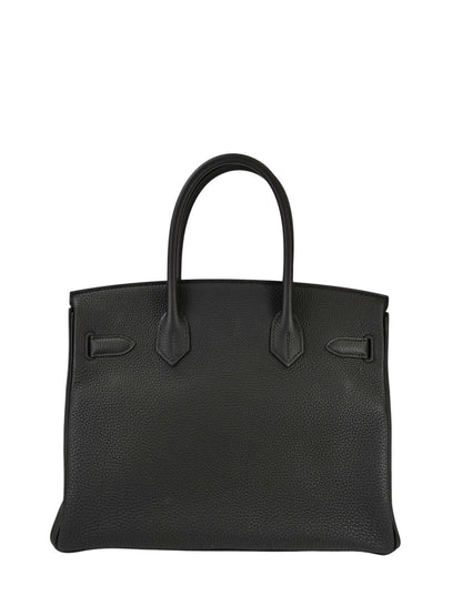HERMES Birkin 30 Gold Hardware Y-stamp Tote Bag Black Ref: 11396