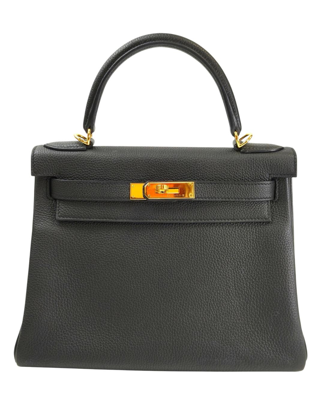 HERMES 爱马仕 Kelly 28 A刻 黑色 管理编号：11417
