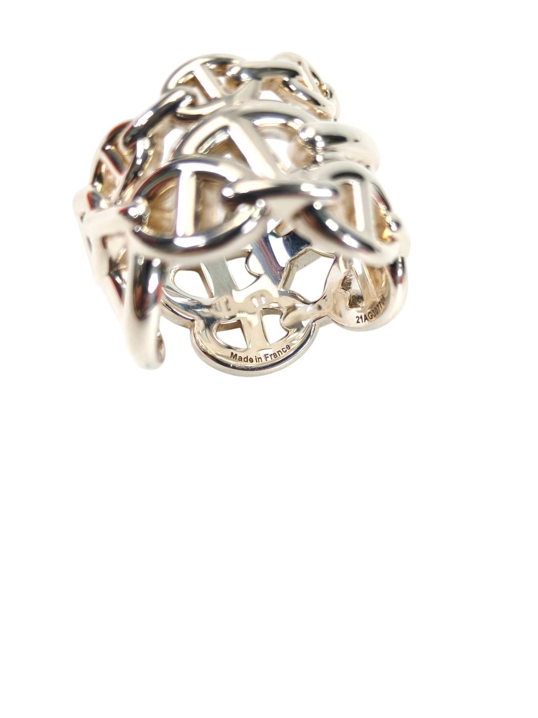 HERMES 爱马仕 Chaine d'Ancre Enchainee 银色戒指 #54 13.5号 管理编号：11432