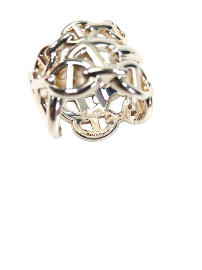 HERMES 爱马仕 Chaine d'Ancre Enchainee 银色戒指 #54 13.5号 管理编号：11432