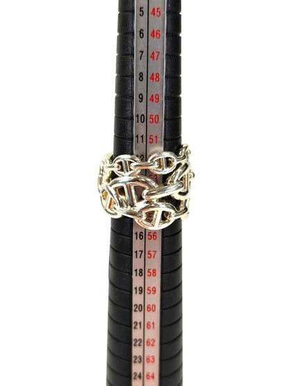 HERMES 爱马仕 Chaine d'Ancre Enchainee 银色戒指 #54 13.5号 管理编号：11432