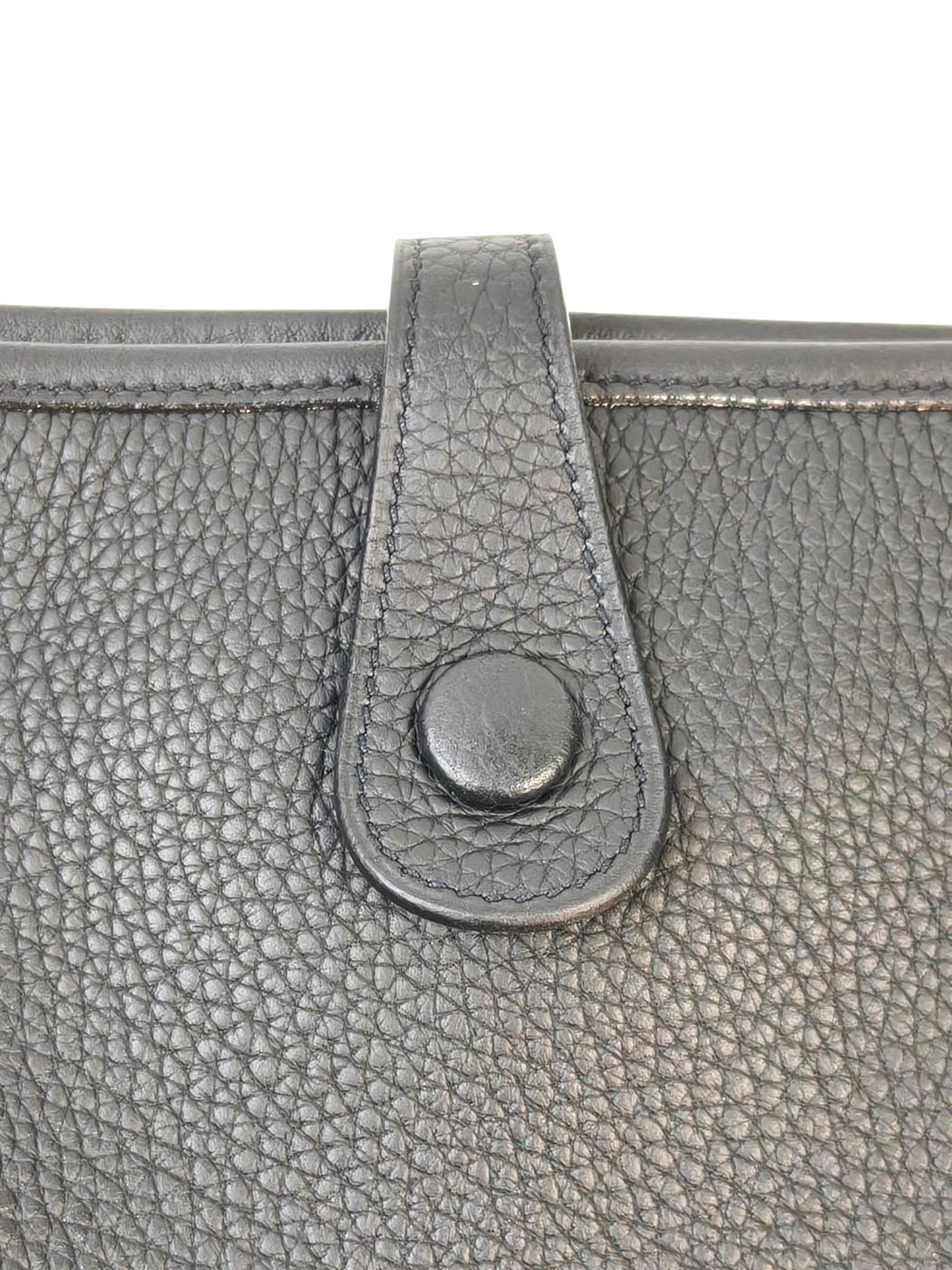 HERMES 爱马仕 Evelyne 1PM J刻印 2006年 单肩包 黑色 管理编号：11451