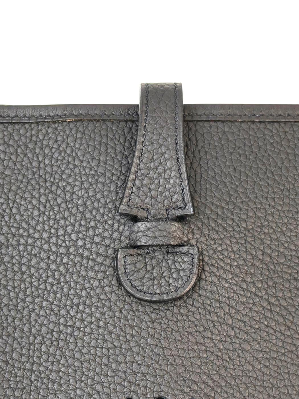 HERMES 爱马仕 Evelyne 1PM J刻印 2006年 单肩包 黑色 管理编号：11451