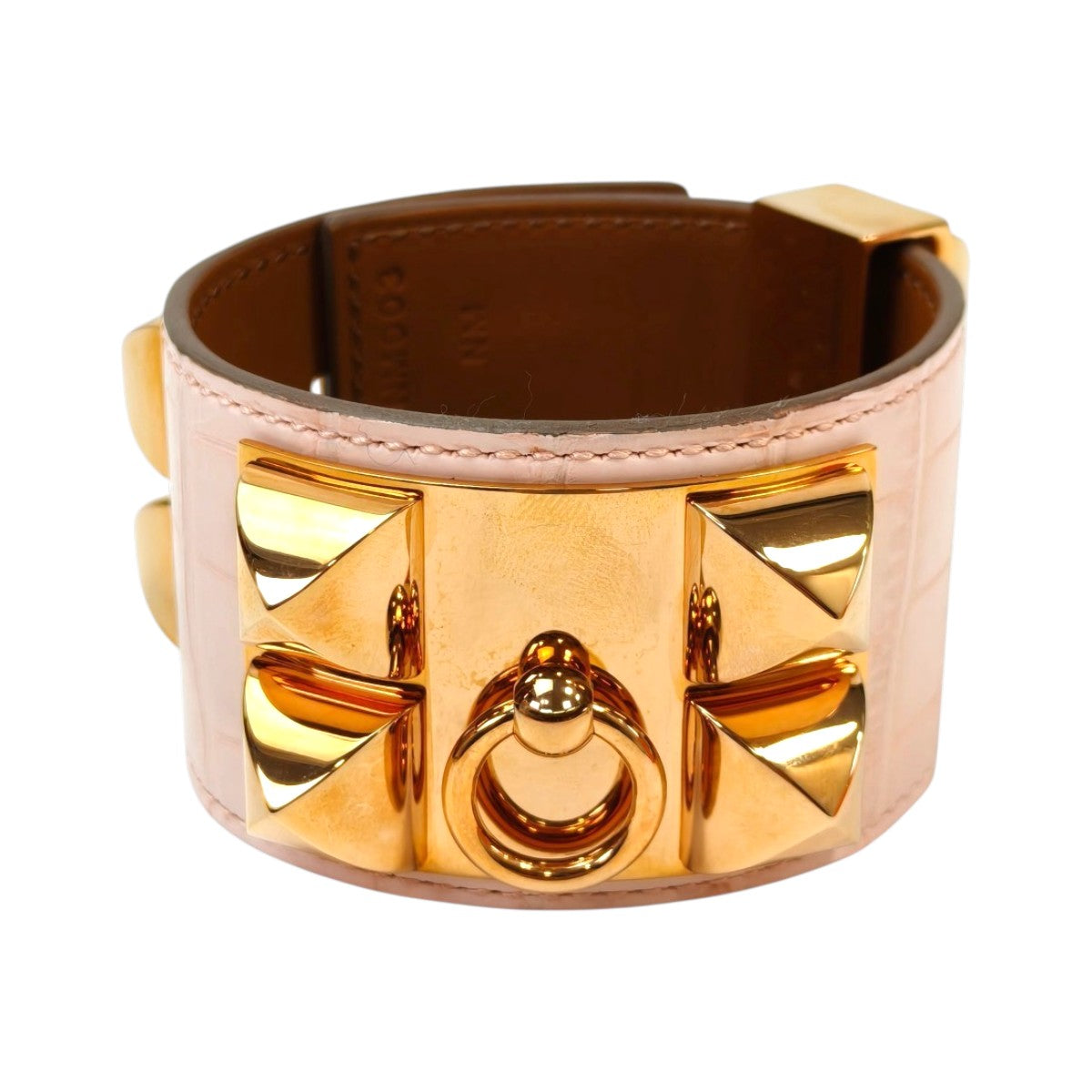 HERMES Collier de Chien B-stamp Bangle Pink Reference Number: 11505