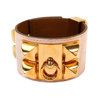 HERMES Collier de Chien B-stamp Bangle Pink Reference Number: 11505