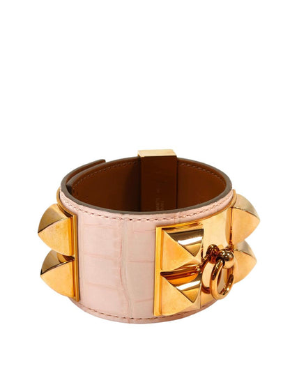HERMES Collier de Chien B-stamp Bangle Pink Reference Number: 11505