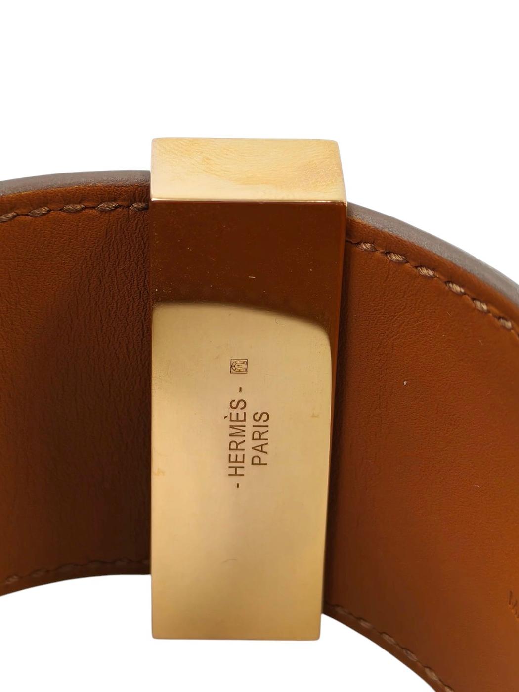 HERMES Collier de Chien B-stamp Bangle Pink Reference Number: 11505