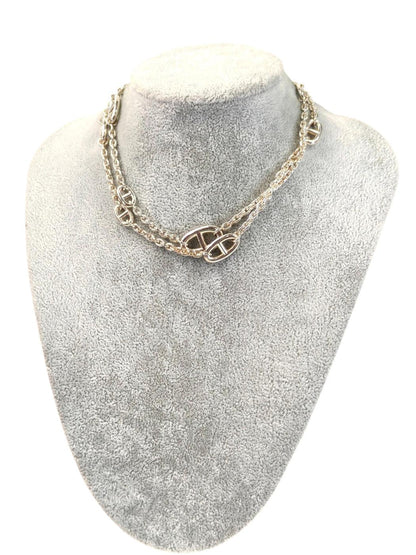 HERMES Farandole 80 Ag925 71.4g Necklace Chaine d'Ancre Silver Management number: 11551