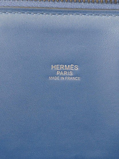 HERMES Bolide 31 Bleu Brighton Silver Hardware C-stamp Tote Bag Blue Product number: 11577