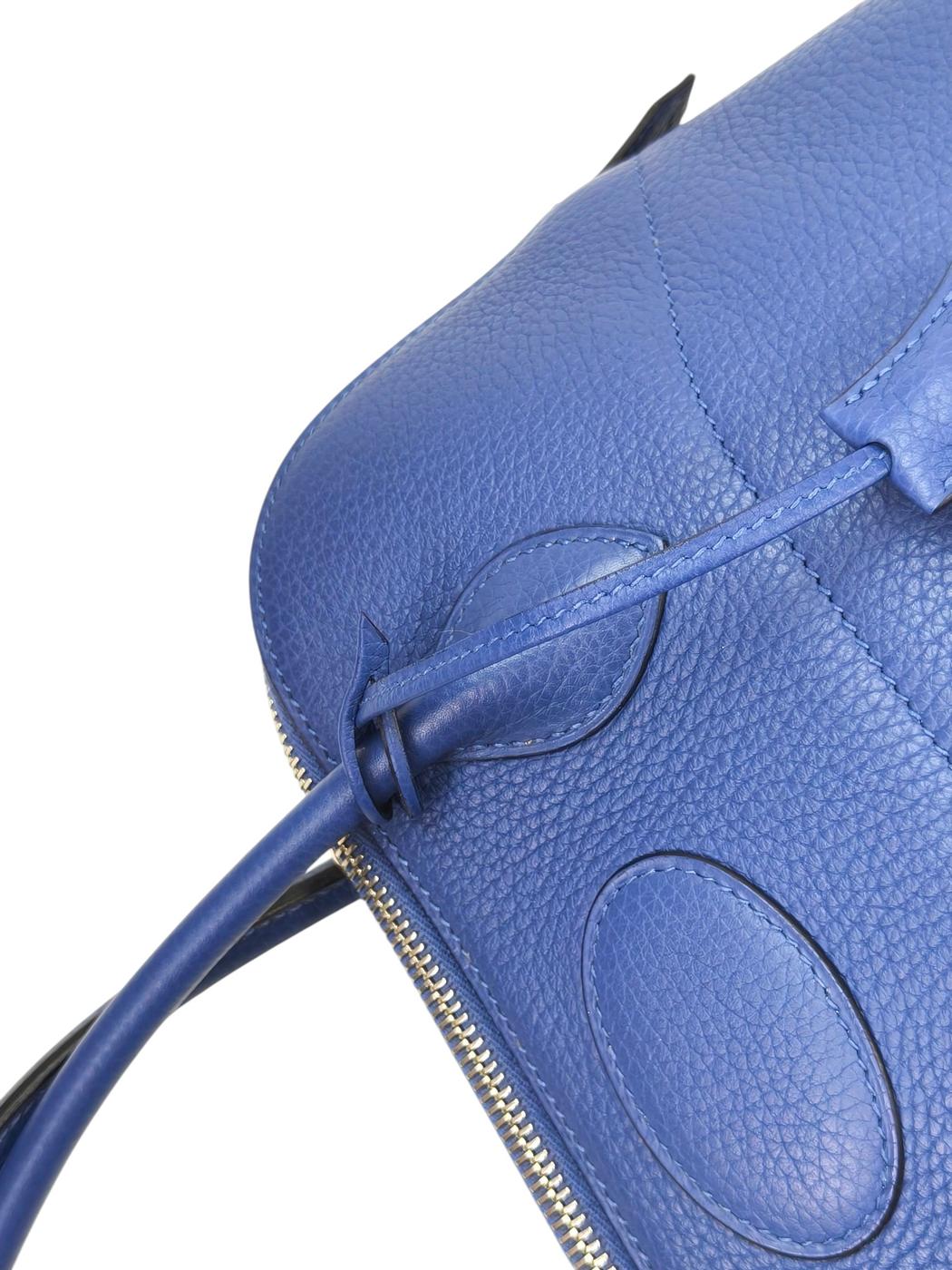 HERMES Bolide 31 Bleu Brighton Silver Hardware C-stamp Tote Bag Blue Product number: 11577