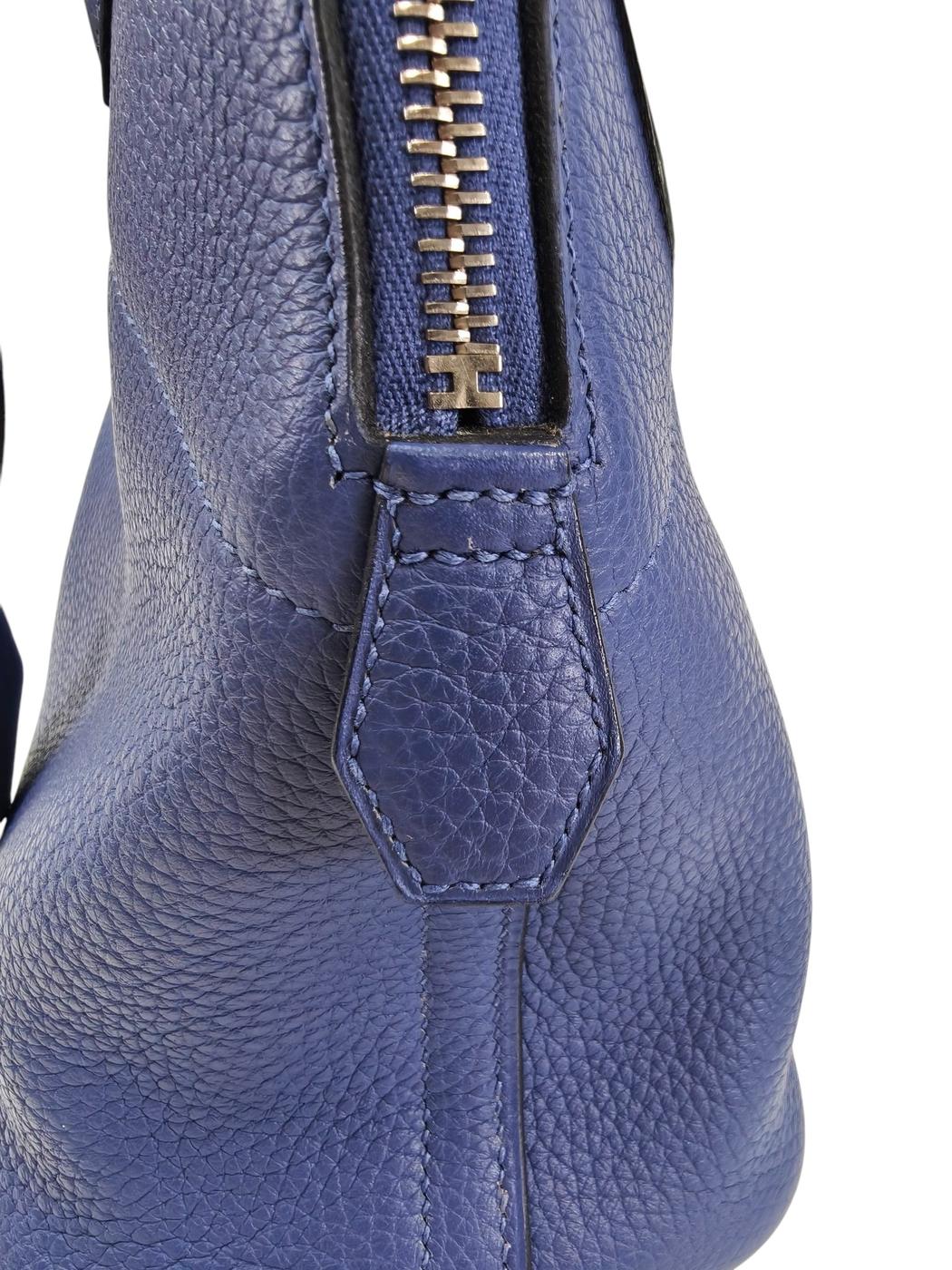 HERMES Bolide 31 Bleu Brighton Silver Hardware C-stamp Tote Bag Blue Product number: 11577