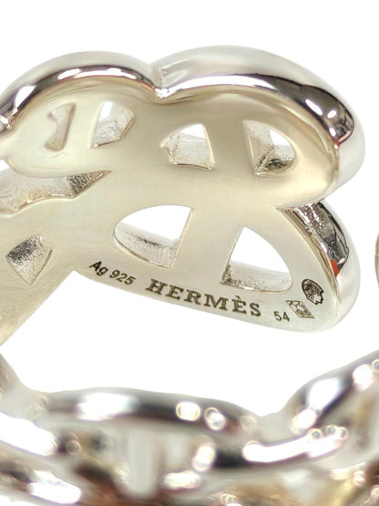 HERMES Chaine d'Ancre Enchainee GM Ring Size 16 Silver Product No: 11589