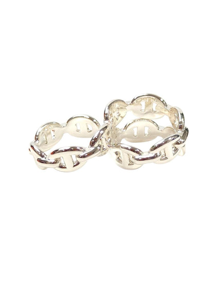 HERMES Chaine d'Ancre Enchainee Ring #53 (US 6.5) Silver Model number: 11619