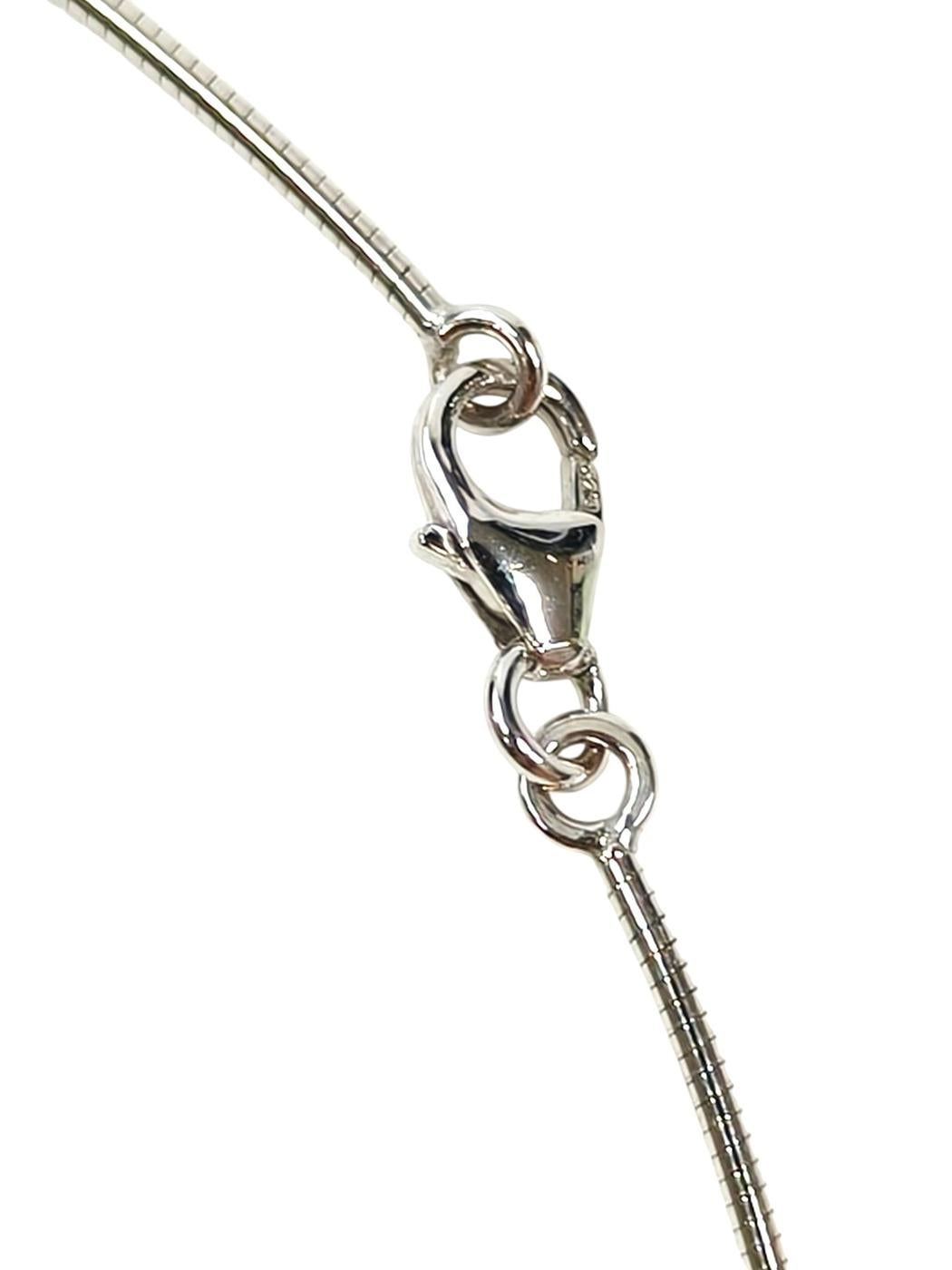 HERMES Pop H Pendant Necklace White x Silver Ref: 11709